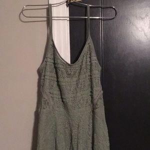 Green lace dress